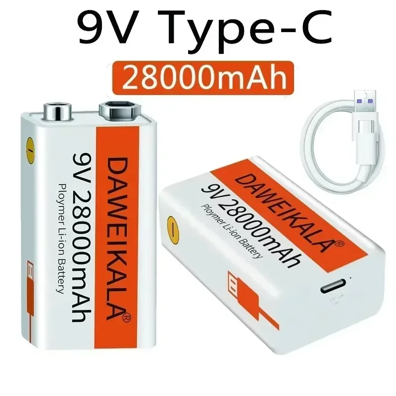 Smoke Detector Interconnected - Long-Lasting 9V Lithium ion Rechargeable Battery